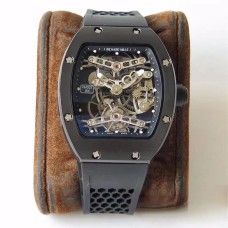 RM027 Tourbillon Titanium Skeleton Dial Black Rubber Strap EURF Tourb