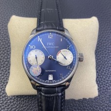 IWC Portugieser Laureus Sport 42mm IW500112 Blue Dial Black Leather Strap ZF A51011