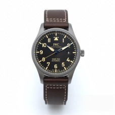IWC Pilot Mark XVIII 40mm IW327006 Titanium Black Dial Brown Leather Strap V7F A2892