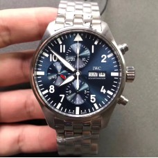 IWC Pilot Chrono 43mm IW377717 Blue Dial SS Bracelet ZF A7750