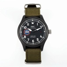 IWC Pilot Mark XVIII TopGun 41mm IW324712 Black Dial Green Nylon Strap ZF A32111
