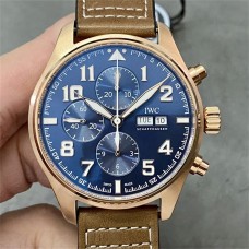 IWC Pilot Chrono 43mm IW377721 RG Blue Dial Brown Leather Strap ZF A7750