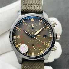 IWC Pilot Chrono TopGun 46mm IW388002 Green Dial Green Nylon Strap ZF A7750