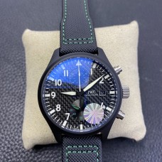 IWC Pilot Chrono TopGun 44mm IW389005 Black Dial Black Leather Strap YLF A7750