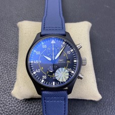 IWC Pilot Chrono TopGun 44mm IW389008 Blue Dial Blue Leather Strap YLF A7750