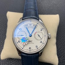 IWC Portugieser 44mm IW503501 White Dial Blue Leather Strap ZF A52850