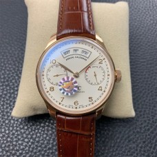 IWC Portugieser 44mm IW503504 RG White Dial Brown Leather Strap ZF A52850