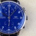 IWC Portugieser Chrono 41mm 150 Years Blue Dial Black Leather Strap ZF A7750