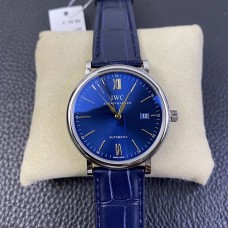 IWC Portofino 40mm IW356512 Blue Dial Blue Leather Strap V7F A2892