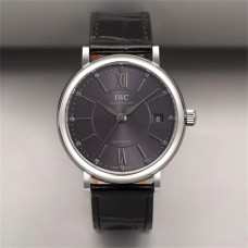 IWC Portofino 37mm Ladies Grey Dial Leather Strap V7F A2892