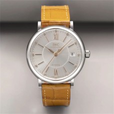 IWC Portofino 37mm Ladies Silver Dial Leather Strap V7F A2892