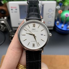 IWC Portofino 40mm IW356517 White Dial Black Leather Strap V7F A2892
