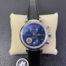 IWC Da Vinci Chrono Laureus Sport 42mm IW393402 Blue Dial Black Leather Strap ZF A7750