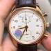 IWC Da Vinci Chrono 42mm RG White Dial Brown Leather Strap ZF A7750