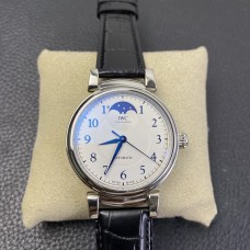 IWC Da Vinci 36mm IW459306 White Dial Black Leather Strap ZF 9015