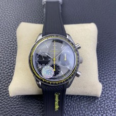 Speedmaster 40mm Racing Master Grey/Black Dial Black Rubber Strap HRF A7750