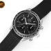 Speedmaster 40mm Racing Master Black Dial Black Rubber Strap HRF A7750