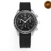Speedmaster 40mm Racing Master Black Dial Black Rubber Strap HRF A7750