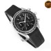 Speedmaster 40mm Racing Master Black Dial Black Rubber Strap HRF A7750