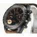 Speedmaster 44mm “Dark Side of The Moon” Real Ceramic Black Dial Brown Leather Strap N1F A7750