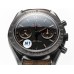 Speedmaster 44mm “Dark Side of The Moon” Real Ceramic Black Dial Brown Leather Strap N1F A7750