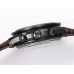 Speedmaster 44mm “Dark Side of The Moon” Real Ceramic Black Dial Brown Leather Strap N1F A7750