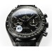 Speedmaster 44mm “Dark Side of The Moon” Real Ceramic Black Dial Black Leather Strap N1F A7750
