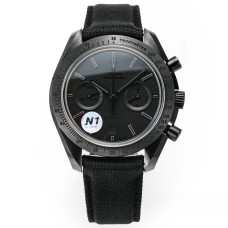 Speedmaster 44mm “Dark Side of The Moon” Real Ceramic Black Dial BlackNylon Strap N1F A7750