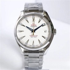 Seamaster 41mm AQUA TERRA 150M White Textured Dial YG Hand SS Bracelet VSF A8500