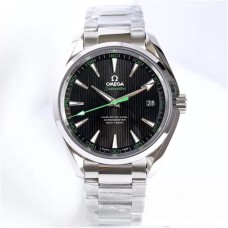 Seamaster 41mm AQUA TERRA 150M Black Textured Dial Green Hand SS Bracelet VSF A8500