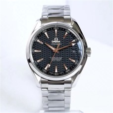 Seamaster 41mm AQUA TERRA 150M Black Textured Dial YG Hand SS Bracelet VSF A8500