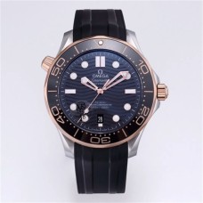 Seamaster Diver 300M 42mm Ceramic RG/SS Black Dial Black Rubber Strap VSF A8800
