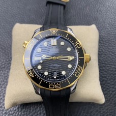 Seamaster Diver 300M 42mm Ceramic YG/SS Black Dial Black Rubber Strap VSF A8800