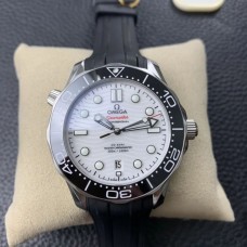Seamaster Diver 300M 42mm Ceramic White Dial Black Rubber Strap VSF A8800