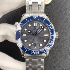 Seamaster Diver 300M 42mm Blue Ceramic Grey Dial SS Bracelet VSF A8800