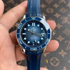 Seamaster Diver 300M 42mm Summer Blue Dial Blue Rubber Strap VSF A8808