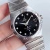 Constellation 38mm Black Dial Diamond Marker SS Bracelet VSF A8500