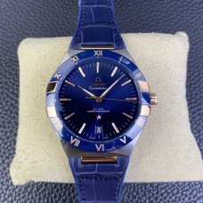 Constellation 41mm RG/SS Ceramic Blue Dial Blue Rubber Strap VSF A8900