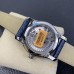De Ville Hour Vision 41mm Blue Dial Blue Leather Strap VSF A8500