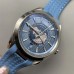 Aqua Terra 150M 43mm Worldtimer Blue Rubber Strap Blue Dial VSF A8938