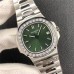 Nautilus 5711 40mm Diamond Bezel Green Dial SS Bracelet 3KF A324SC