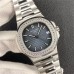 Nautilus 5713 40mm Diamond Bezel Blue Dial SS Bracelet 3KF A324SC