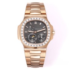 Nautilus 5724 40mm Diamond Bezel RG Grey Dial RG Bracelet GRF A240SC