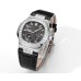 Nautilus 5724 40mm Diamond Bezel Grey Dial Black Leather Strap GRF A240SC