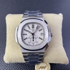 Nautilus 5980 40.5mm White Dial SS Bracelet PPF A28-520