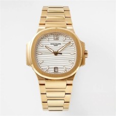 Nautilus 7118 35.2mm Ladies Diamond Bezel RG White Dial RG Bracelet PPF A324SC