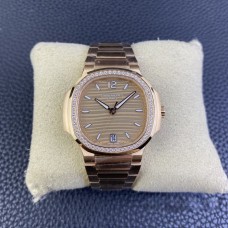 Nautilus 7118 35.2mm Ladies Diamond Bezel RG RG Dial RG Bracelet 3KF A324SC