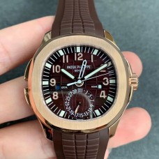 Aquanaut 5164 40mm RG Brown Dial Brown Rubber Strap GRF A324SC