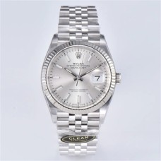 DateJust 36mm Fluted Bezel Silver Dial Jubilee Bracelet Clean Factory CF VR3235