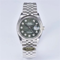 DateJust 36mm Fluted Bezel Green Palm Dial Jubilee Bracelet Clean Factory CF VR3235